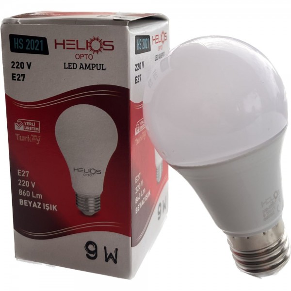 Helios 9W Beyaz LED Ampul